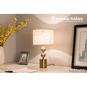 Đèn Ngủ Để Bàn S3069 Decor Vintage - Khung Kim Loại - Kiểu Dáng Sang Trọng - Tặng Kèm Bóng Led