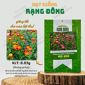 Mua Hạt giống Hoa Bất Tử Nhiều Màu Rd 808 (0 03g~40 hạt) thân cao 80-100cm  trồng quanh năm - Hạt giống Rạng Đông