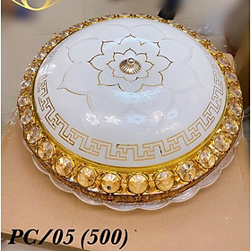 Mua Đèn ốp trần pha lê HUATE D500mm trang trí nội thất hiện đại  sang trọng - 3 chế độ ánh sáng
