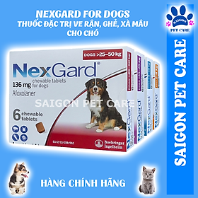 Viên nhai Nexgard trị ve rận, bọ chét cho chó 1 viên - 10-25kg