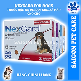 Viên nhai Nexgard trị ve rận, bọ chét cho chó (1 viên) - 25-50kg