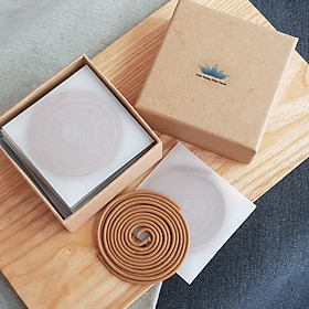 Mua Nhang Trầm hương khoanh 4 giờ - 20 khoanh - Mùi hương ngọt dịu - Thanh Liên - Hộp Kraft - Trầm Hương Thiện Thanh
