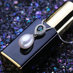 Bộ trang sức Bạc Ngọc Trai Đá Xanh Ngọc Lục Bảo - NJ251