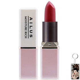 Son thỏi mềm môi Naris Ailus Smooth Lipstick Moisture Rich Nhật Bản 3.7g (#287 Cherry Red) + Móc khóa