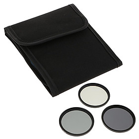 3-Piece Multi-Coated Glass Filter Kit (55mm ND2 ND4 ND8) for 55mm DSLR Lens