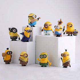 Bộ 10 đồ chơi Minion dễ thương - Kẻ cắp mặt trăng mô hình Despicable Minions New4all