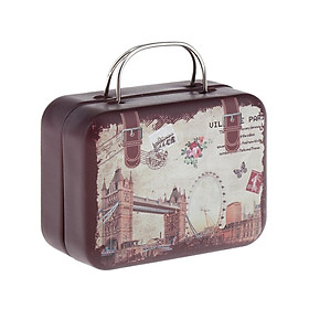 1/6 Dollhouse Mini Iron Suitcase Travel Luggage for Action Figure BJD