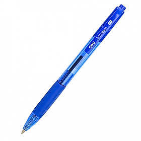 Hộp 12 Cây Bút Bi Dầu Đầu Bấm Xtream 0.7mm Deli EQ02330 - Xanh