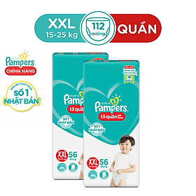 Combo 2 Tã/ Bỉm Quần PAMPERS Giữ Dáng Gói Cực Đại Size XXL (56 miếng, 15-25kg), Chống Xệ