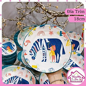 Mua Set Bát Đĩa Decor Ngựa Vằn Bát Ăn Cơm Chén Dĩa Dễ Thương Bát Ăn Dặm Cho Bé