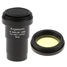 Telescope Accory Eyepiece 3X Barlow Lens w/ M42x0.75mm Thread+Filter #12
