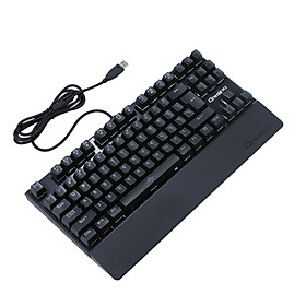 Illuminated Keyboard 87 Keys Gaming Keyboard USB Powered Operated 3 Levels Adjustable Brightness Dimmable for Computer