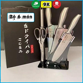 Mua Bộ Dao Nhật 6 Món Nhà Bếp Chất Liệu Inox Cao Cấp Có Khay Đựng Sang Trọng Tiện Lợi