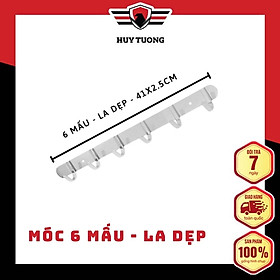 Móc treo quần áo INOX 304, Móc áo dẹp (6,7,8,9,10 móc) - Thanh treo đồ nhà tắm