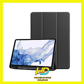 Bao Da Flip Cover Chống Sốc Dành Cho Samsung Galaxy Tab S9 , Tab S9 Plus và Tab S9 Ultra Có Ngăn Đựng Bút Tiện Lợi, hỗ trợ đóng mở màn hình - Hàng Nhập Khẩu