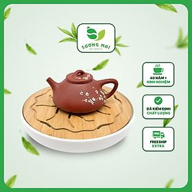 Mua Khay Trà Tre SƯƠNG MAI Thuyền Trà Dưỡng Ấm Chất Liệu Đế Nhựa Cao Cấp Có Rãnh Thoát Nước Tiện Lợi Kích Thước 20x20x5.5 Cm