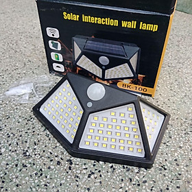 Mua 100 LED - 3 chế độ sáng  Đèn năng lượng mặt trời cảm biến hồng ngoại - 4 mặt LED