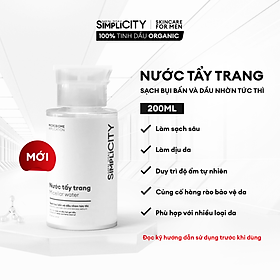 Nước tẩy trang sạch bụi bẩn và dầu nhờn tức thì Men Stay Simplicity Micellar water 80ml/200ml
