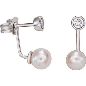 Bông tai bạc đính ngọc trai PNJSilver Her Time PFXMK000036-BO