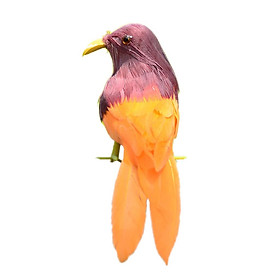 Lifelike Perched Woodland Birds Artificial Feathered Bird Crafts Decor