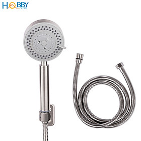 Vòi sen tắm tăng áp 5 chế độ phun kèm dây dẫn giá treo Hobby Home Decor BST1 inox 304 dây sen tùy chọn