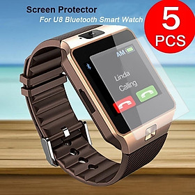 5PCS HD Clear LCD Screen Protector Protective Film For U8 Bluetooth Smart Watch