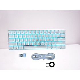 Bàn Phím Cơ Không Dây RK61 Brown Switch - CHÍNH HÃNG Royal Kludge. 61 phím, nhỏ, gọn nhẹ, cực kỳ tiện dụng, dễ dàng mang theo. Hai chế độ có dây và Bluetooth.