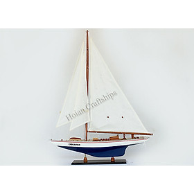 Mô hình thuyền gỗ Endeavour (Trắng-xanh) 50cm