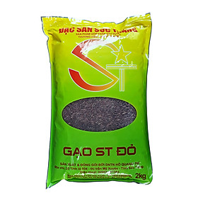 Gạo Lứt Đỏ Sóc Trăng 2kg - Gạo ST Đỏ - Tốt cho sức khỏe, tiểu đường