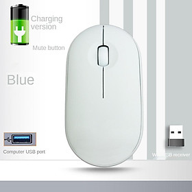 Chuột Không Dây Bluetooth Máy Tính Chế Độ Kép Chuột Game Im Lặng Sạc Chuột Với USB Mouse Thích Hợp Cho Máy Tính Laptop - one