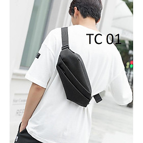 Túi đeo chéo nam nữ chất vải dày dặn cứng cáp TC01 nhiều ngăn tiện lợi