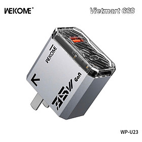 Mua Củ Sạc Nhanh 35W WEKOME WP-U23 Hỗ Trợ Sạc Nhanh GaN 35W - Tích Hợp 2 Cổng TypeC + USB-A - Hàng Chính Hãng