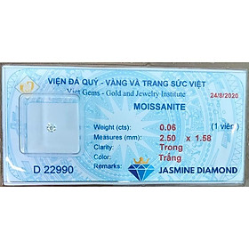 Kim cương nhân tạo gắn răng (Moissanite cao cấp)