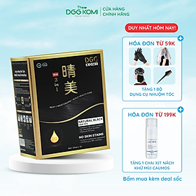 Dầu gội phủ bạc DGGKomi công nghệ Nhật Bản hộp 10 gói thành phần thực vật thiên nhiên an toàn thân thiện với da đầu