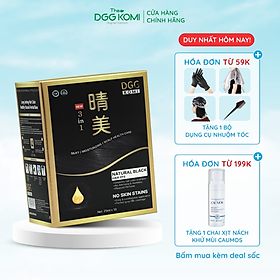 Combo 3 gói dầu gội nhuộm tóc thảo dược DGG KOMI Việt Nam lên màu chuẩn salon chiết xuất thiên nhiên dung tích 25ml/1gói
