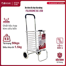 Hình ảnh Xe đẩy hàng đi chợ  siêu thị gấp gọn đa năng có giỏ FUJIHOME SC-250