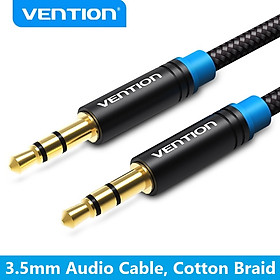 Hình ảnh Cáp audio AUX  3.5mm bọc dù chống rối, chống gãy hàng chính hãng Vention P350AC (2m-5m)