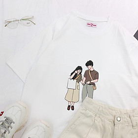 Áo thun tay lỡ Couple Nắm Tay phông Unisex nam nữ tee oversize form rộng pull Ulzzang Streetwear Hàn Quốc vải mềm