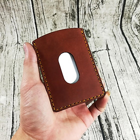 ví nam mini đựng thẻ da bò handmade