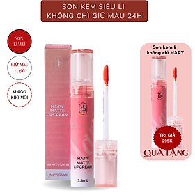 Son kem lì lâu trôi HAPY MINIGARDEN 3.5ml phiên bản 2023 cải tiến siêu lì giữ màu 24h kháng nước ăn uống không lem không trôi không dính khẩu trang thành phần an toàn không chứa chì