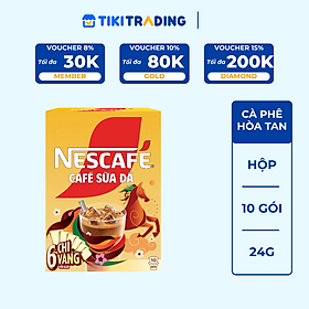 Cà Phê Sữa NESCAFÉ Cà Phê Sữa Đá (Hộp 10 Gói x 24g)