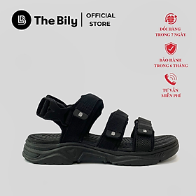 Hình ảnh Giày Sandal Nam The Bily 3 Quai Ngang - Màu Đen BL04