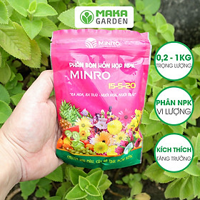 Phân bón hỗn hợp NPK Minro 15-5-20 (200gr – 1kg)