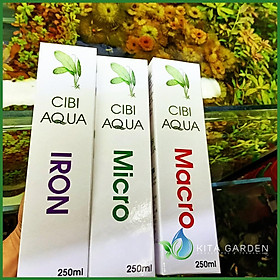 COMBO phân nước CIBI AQUA - BỘ 3 CHAI MA.CRO, MI.CRO, I.RON CIBI AQUA