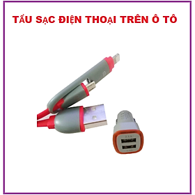 Mua Tẩu sạc nhanh điện thoại trên ô tô. Tẩu Sạc Điện Thoại Ô Tô Xe Hơi có 3 chân cắm thông dụng Thiết Kế Nhỏ Gọn có 2 Cổng USB