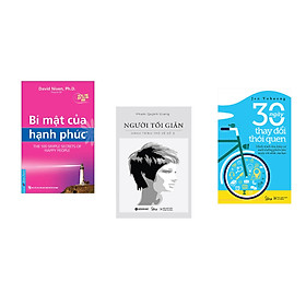 Combo 3 cuốn sách: Bí Mật Của Hạnh Phúc + Người tối giản + 30 ngày thay đổi thói quen