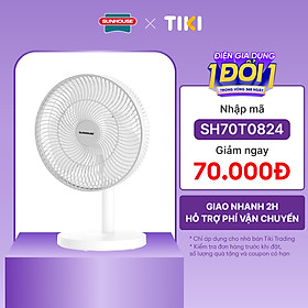 Quạt Sạc Tích Điện Sunhouse SHD7115 - Hàng Chính Hãng