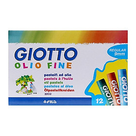 Hộp bút sáp 12 màu Giotto Olio Fine (Ý)