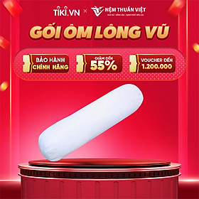 [GIFT] Gối Ôm Lông Vũ Thuần Việt - Kích Thước 35x100cm - Sợi Lông Vũ Micro Fiber Siêu Êm, Mềm Mịn - Có Khoá Kéo