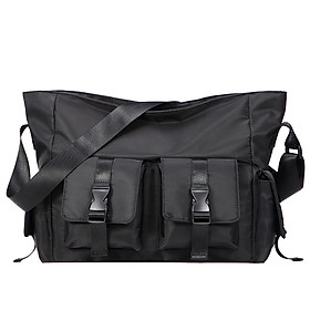 Túi vải balo đeo vai E&S Messenger Unisex chống thấm nước , nhiều ngăn túi du lịch, công sở ,học sinh, sinh viên BL009